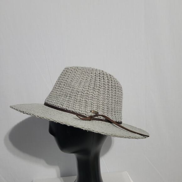 C.C women's knit fedora hat, one size, gray, adjustable, boho, western, neutral - Picture 1 of 13